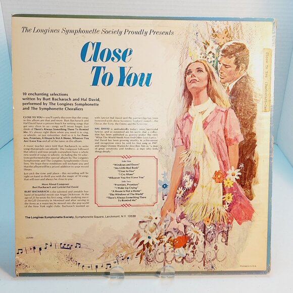 Close To You, And Nine Other Hits By Bacharach And David (Vinyl LP, 1972) - Picture 4 of 4